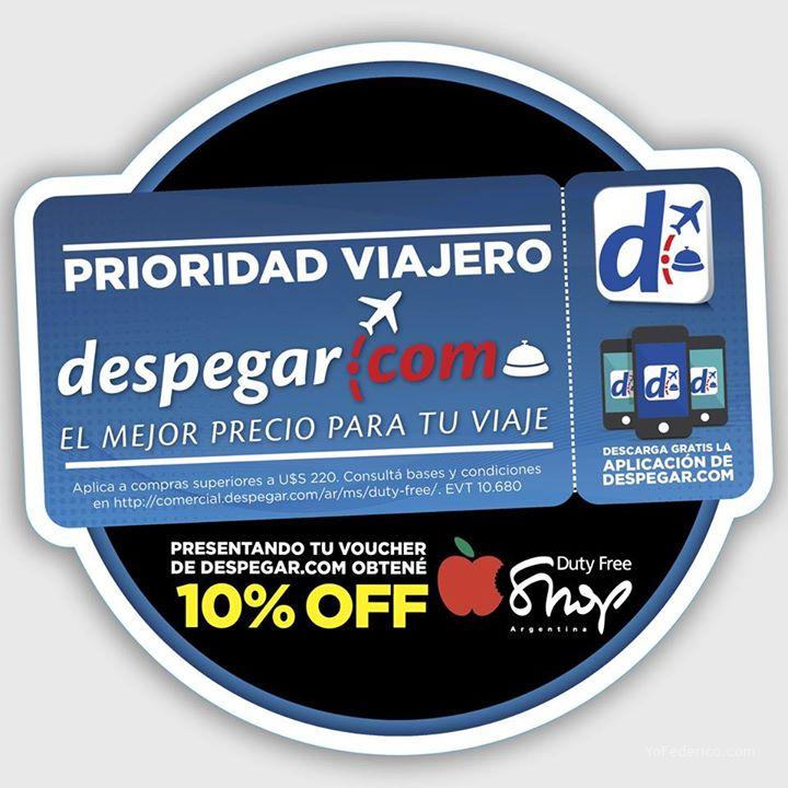 Voucher 10% OFF de Despegar.com.ar para el Duty Free Shop Argentina