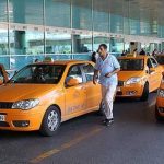 Taxis en el Aeropuerto Ataturk de Estambul, Turquía.