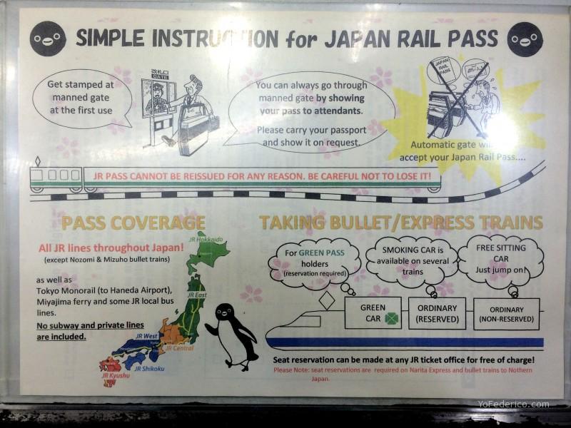 Señalética en inglés en las estaciones de trenes de Japón