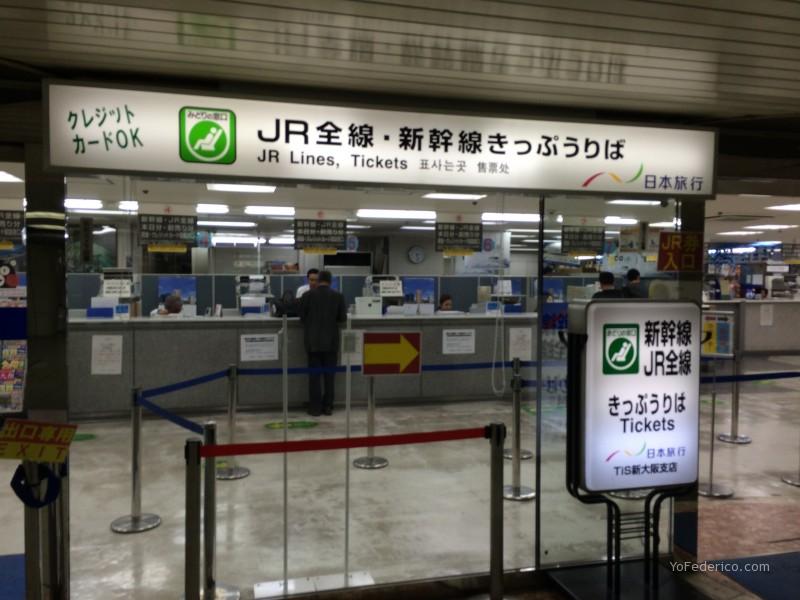Oficina de venta de tickets para los trenes de Japan Rail