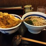 Cena con ramen y tempura en Shibuya