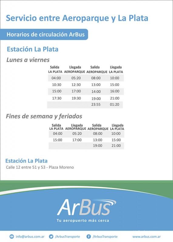 ArBus Servicio entre Aeroparque y La Plata