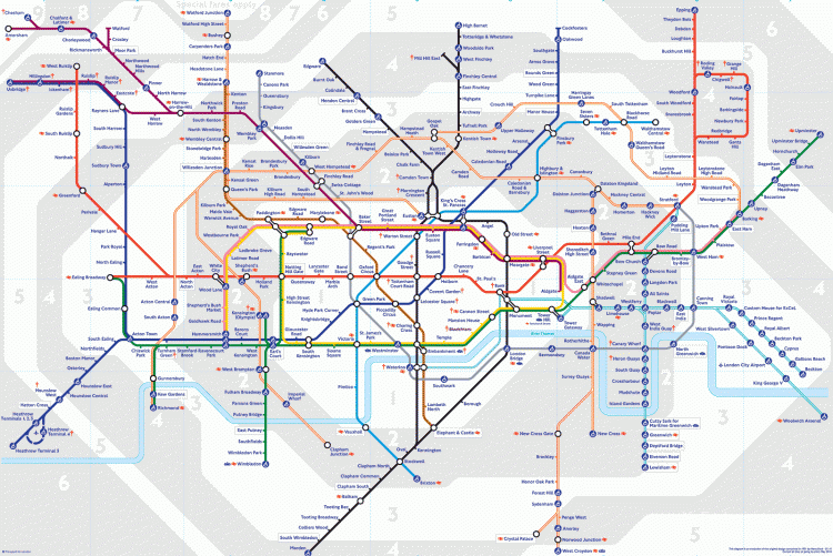 Londres mapa del metro - tube map