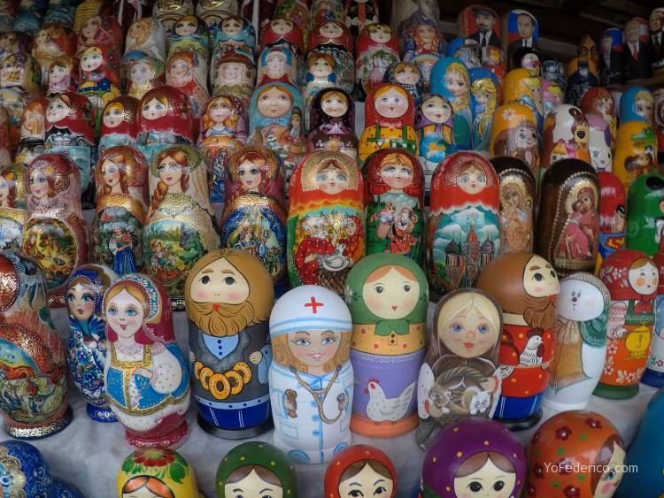 Todas las mamushkas del mercado Izmailovo de Moscú